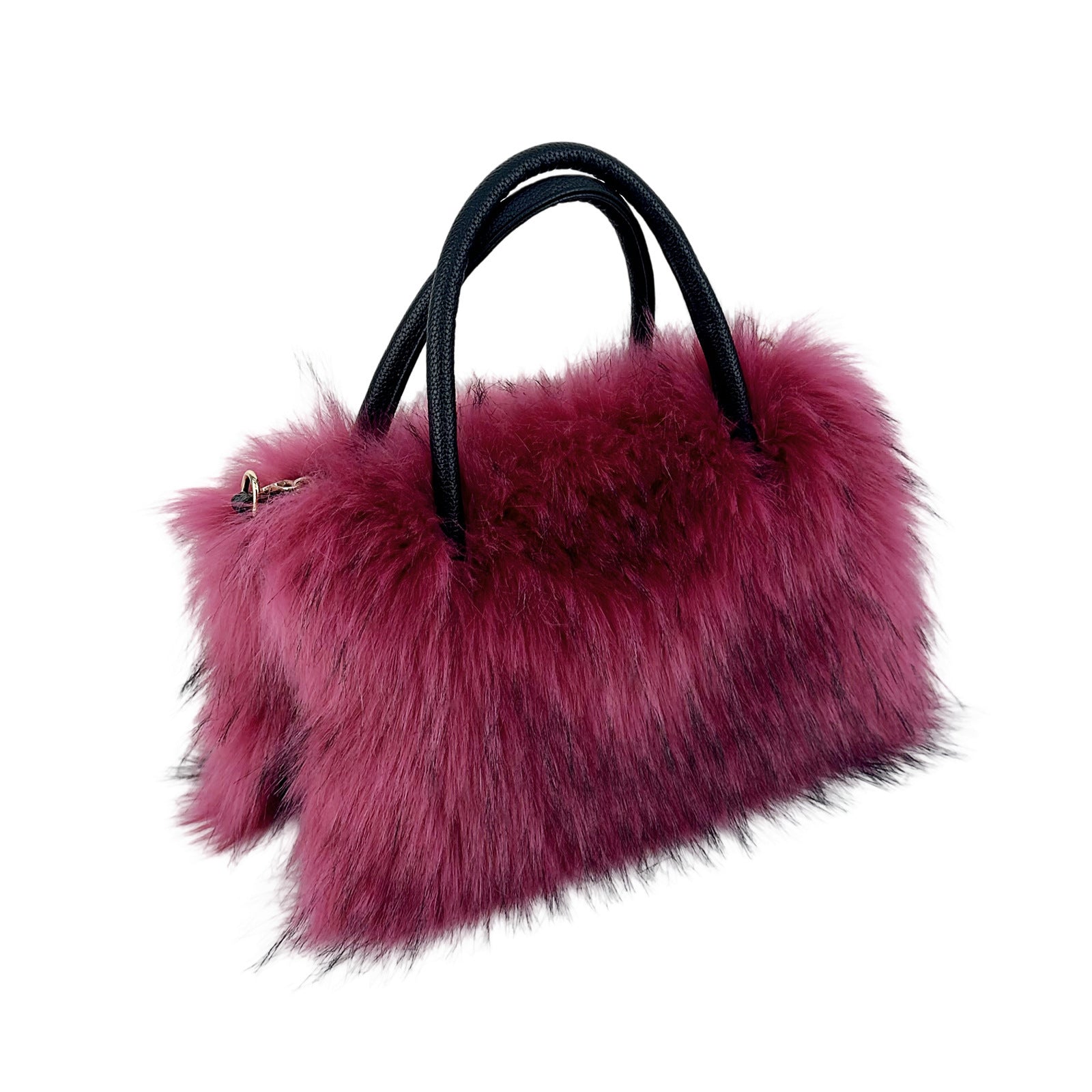 Square Plush Bag Artificial Fur Raccoon Fur Totes