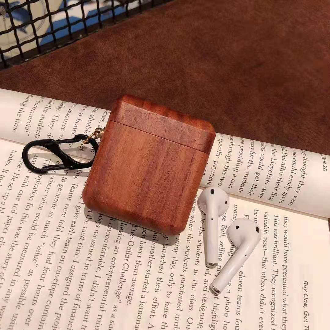 Compatible with Apple, Solid wood airpods case