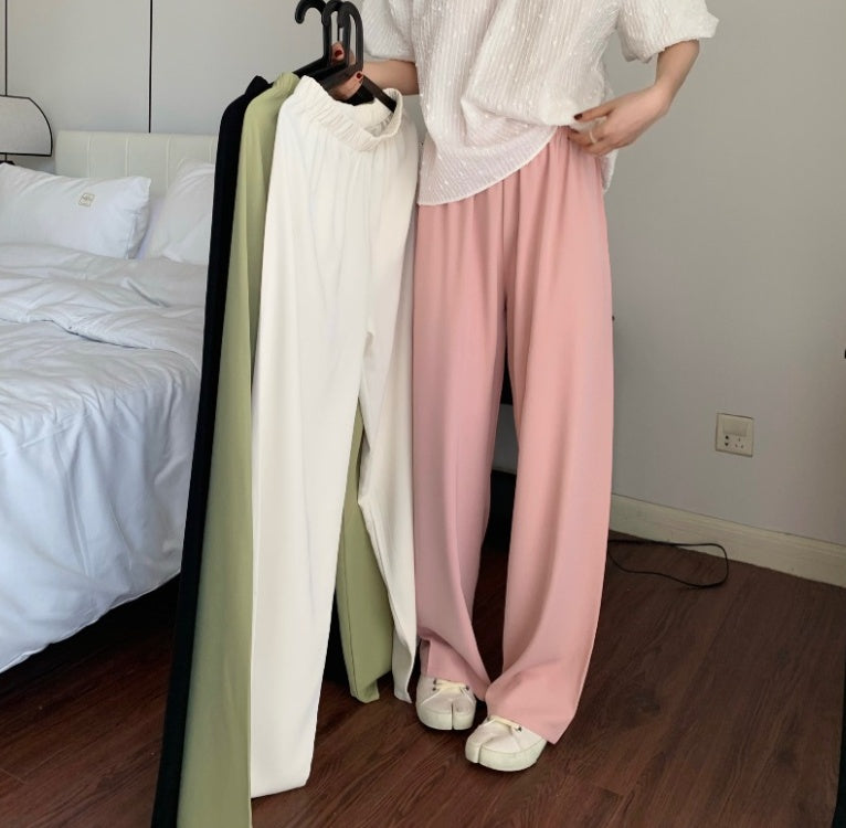 Slim Drape Wide Leg Pants Floor Mopping Trousers