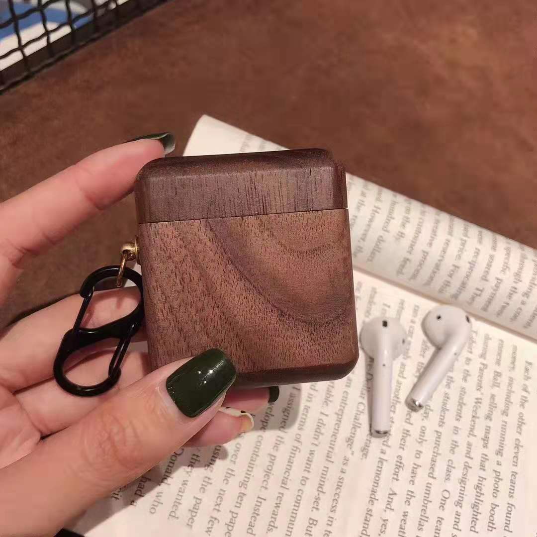 Compatible with Apple, Solid wood airpods case