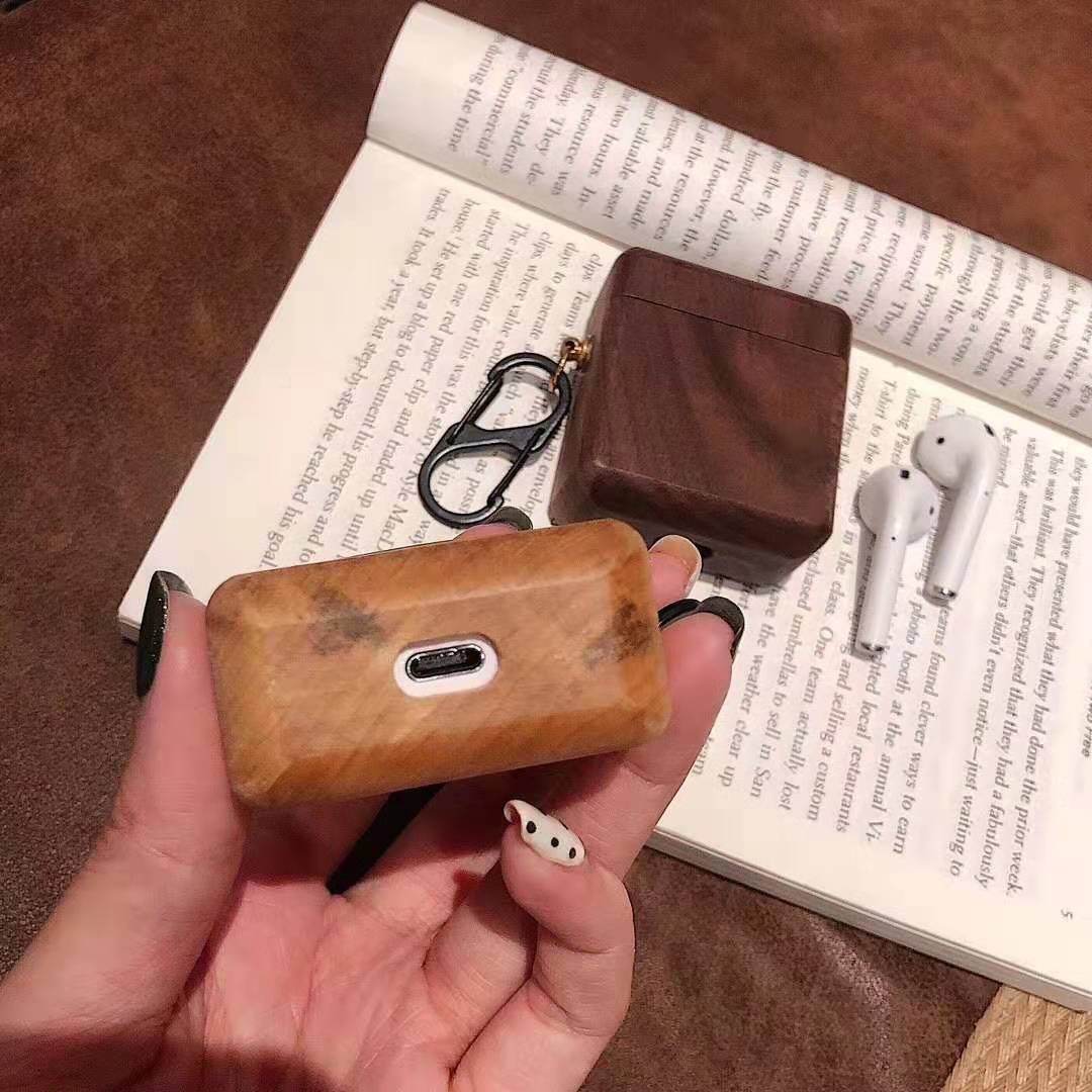 Compatible with Apple, Solid wood airpods case