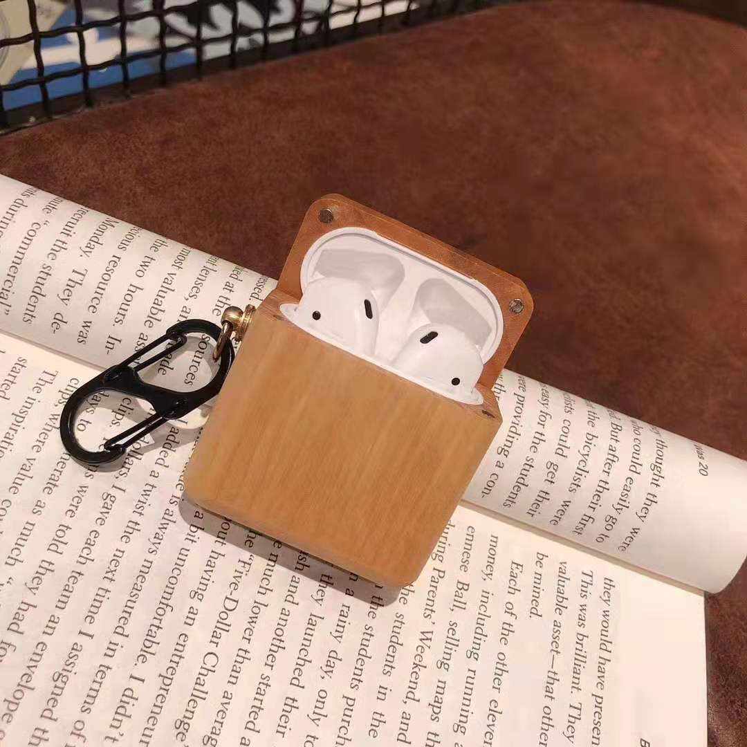 Compatible with Apple, Solid wood airpods case