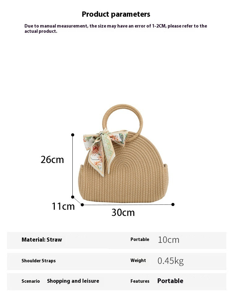 Large-capacity Bucket Western Style Woven Tote Bag