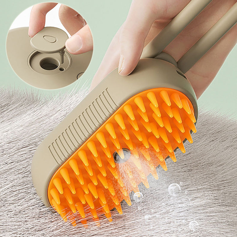 Electric Spray pet hair removal Brush Steamy Dog/ Cat Brush 3 In 1