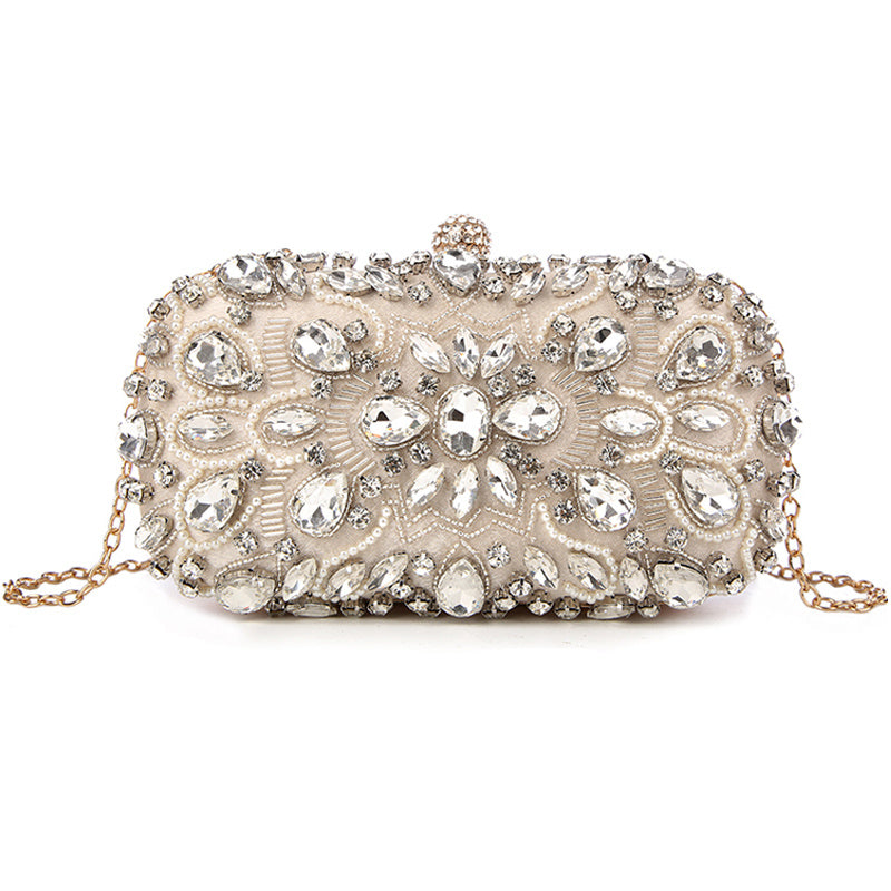 Diamond-studded ladies banquet evening bag