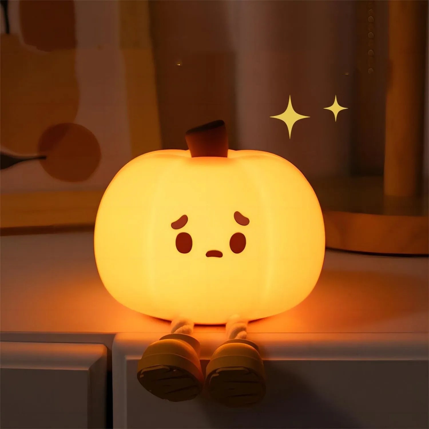 Halloween Pumpkin Night Light Cute Rechargeable