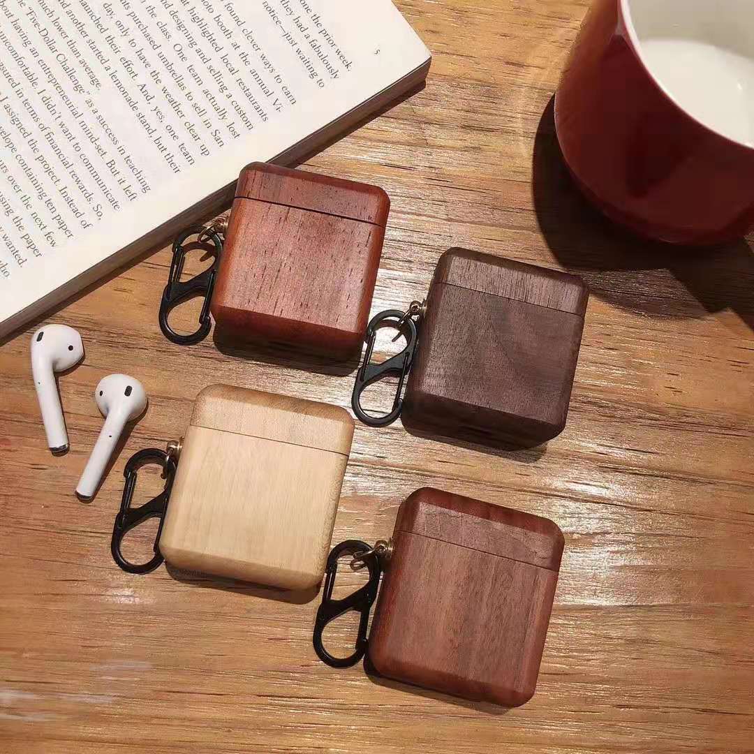 Compatible with Apple, Solid wood airpods case