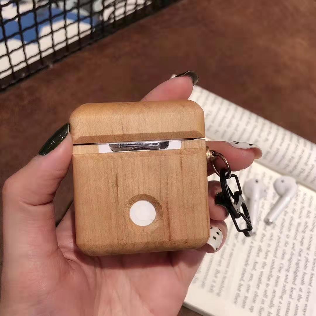 Compatible with Apple, Solid wood airpods case