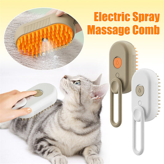 Electric Spray pet hair removal Brush Steamy Dog/ Cat Brush 3 In 1