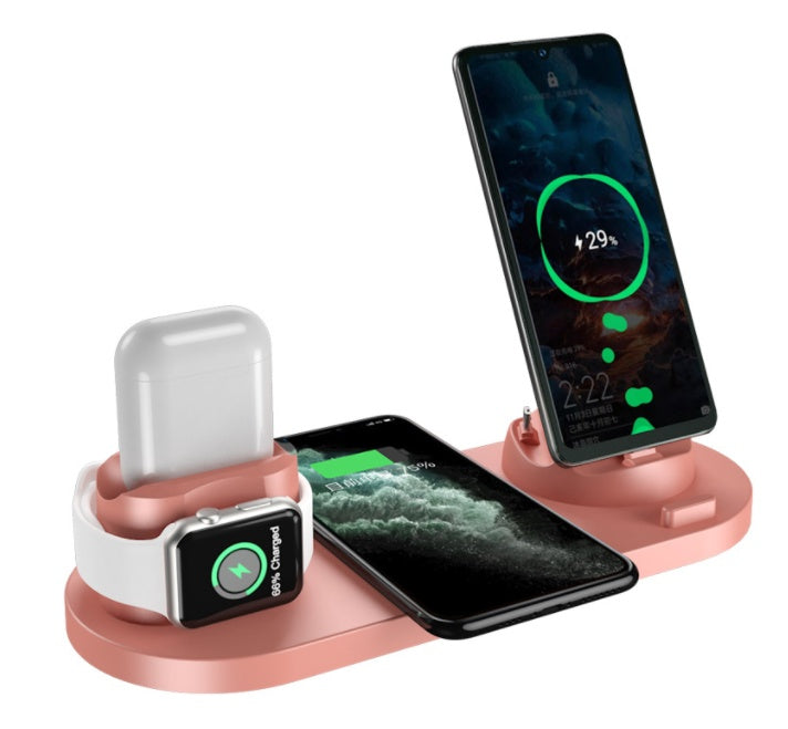 Wireless Charger For IPhone Fast Charger  6 In 1 Charging Dock Station