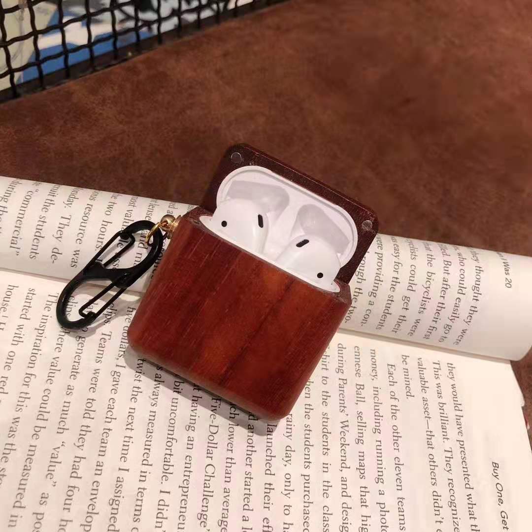 Compatible with Apple, Solid wood airpods case