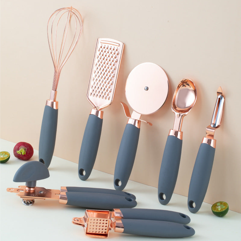 Kitchen Household Peeler Gadget Copper Plating Set