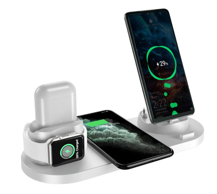 Wireless Charger For IPhone Fast Charger  6 In 1 Charging Dock Station