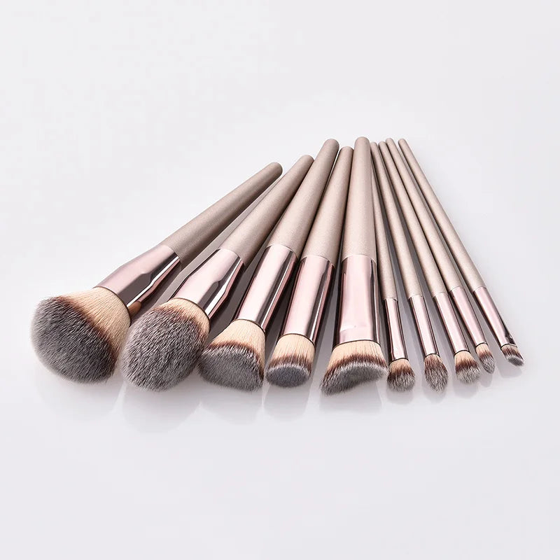 Hot Champagne Makeup Brushes Set