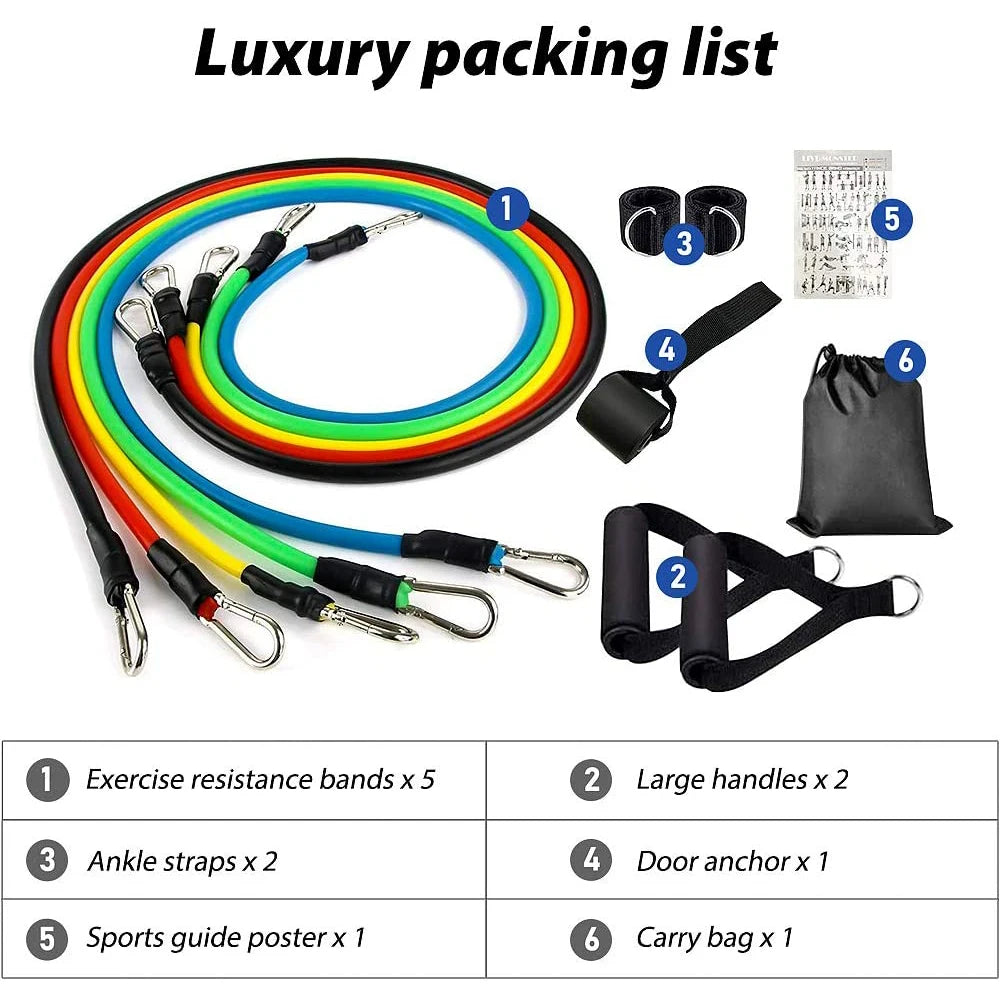 11pc Resistance Bands Set