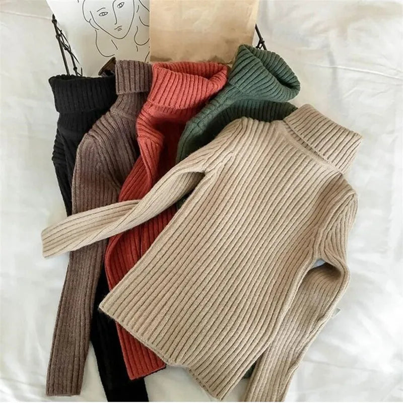 Children Turtleneck Knitted Sweaters