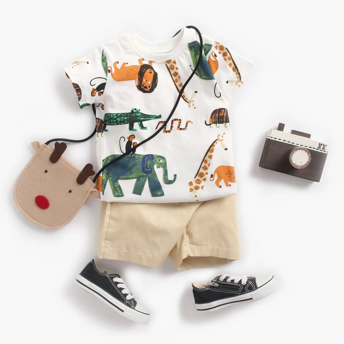 Sanlutoz Cartoon Boys Clothing Sets Summer Short Sleeve Cotton