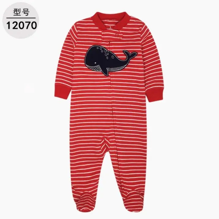 2024 Baby Clothes Zipper Cotton Cover All Newborn Boys Jumpsuit New Born Bebe Items Girls Outfit 0-12m Dinosaur Rompers Lion Fox