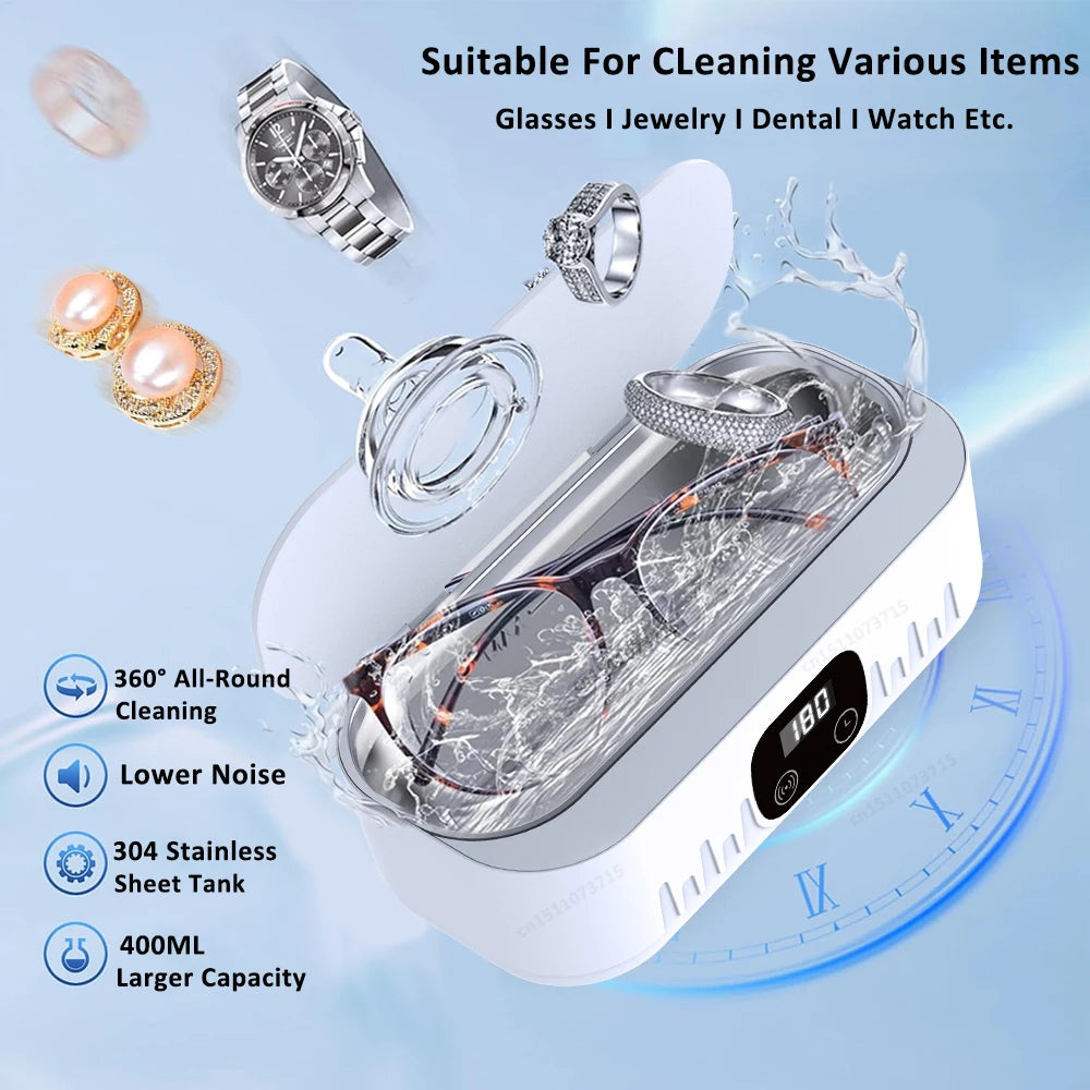 Ultrasonic Glasses, Jewelry Cleaning