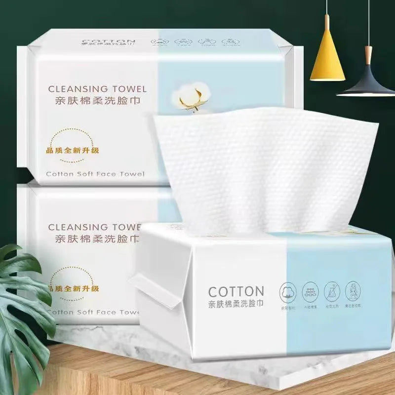 Extra Thick Facial Towels, Gentle and Absorbent Cotton Makeup Remover Wipes