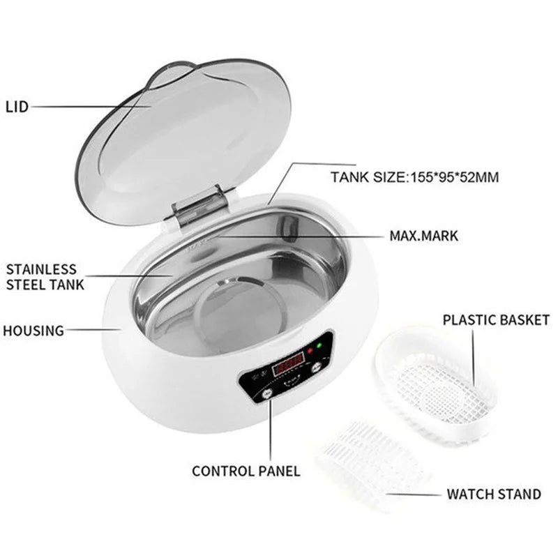 600ml Ultrasonic Jewelry Cleaners