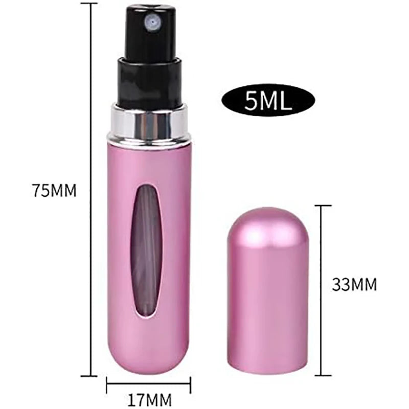 5Pcs/Set Travel Perfume Bottle Refillable Portable Mini Atomizer Spray Refill Bottle  5ml