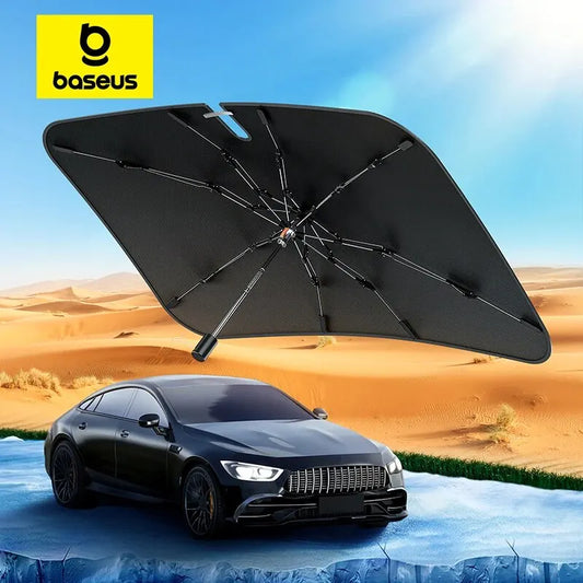 Baseus Car Windshield Sun Shade Umbrella Wider Hemmed Edges Cover Front Window Sunshades Summer Sun Protection Accessories