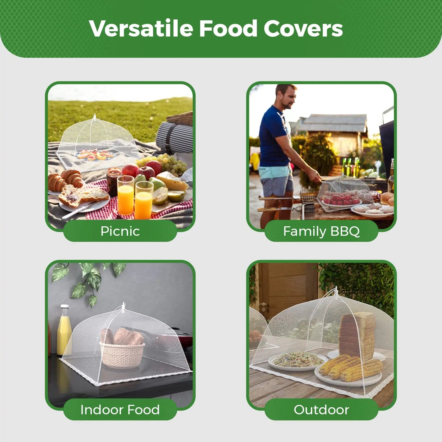 Collapsible Screen Umbrella Food Tent