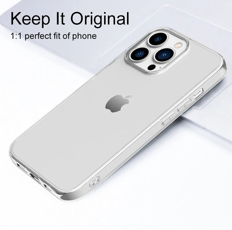 Ultra Thin Clear Silicone Case For iPhone Back Cover