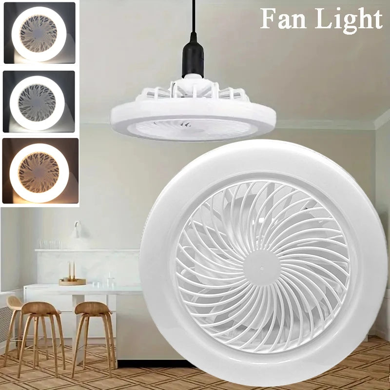 Nordic Ceiling Fan Lamp Bedroom Lamp Dining Room Invisible Ceiling Lamp Fan