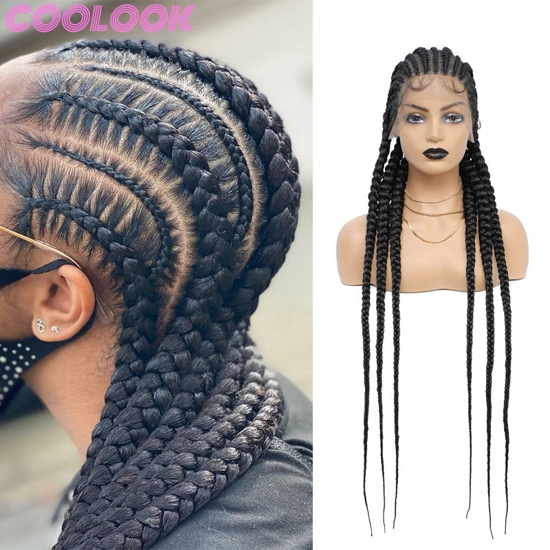 360 Full Lace Box Braided Wigs