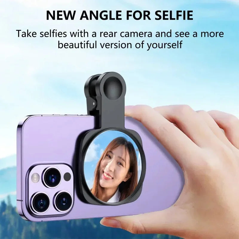 Universal Cell Phone Selfie Mirror Clip Holder