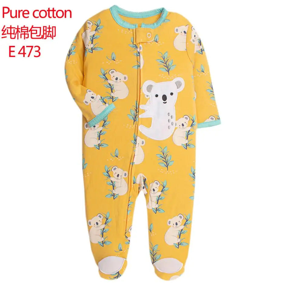 2024 Baby Clothes Zipper Cotton Cover All Newborn Boys Jumpsuit New Born Bebe Items Girls Outfit 0-12m Dinosaur Rompers Lion Fox