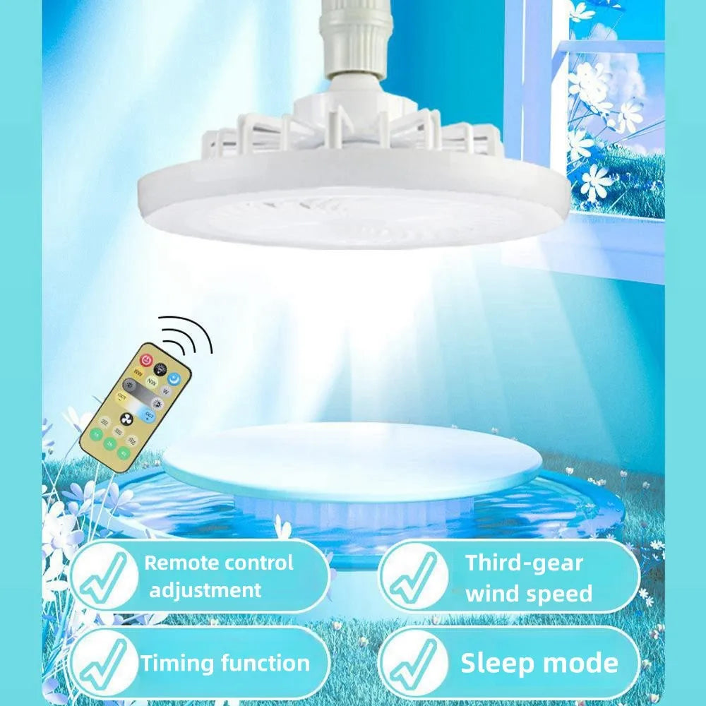 Nordic Ceiling Fan Lamp Bedroom Lamp Dining Room Invisible Ceiling Lamp Fan