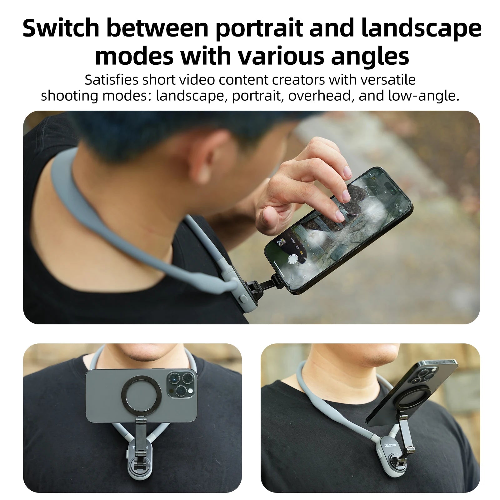 Magnetic Neck Silicone Mount Hold for IPhone