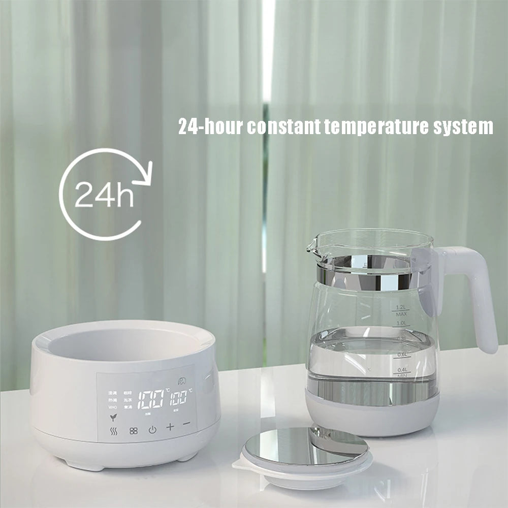 220V 1.2L Infant Thermostatic Milk Regulator Baby Kettle Keep Warm 24 Hours Hot Water Smart Insulation Pot Milk Powder Warmer