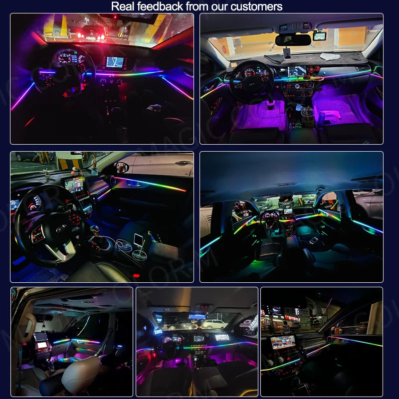 Color Streamer Car Ambient Lights RGB Acrylic Strip