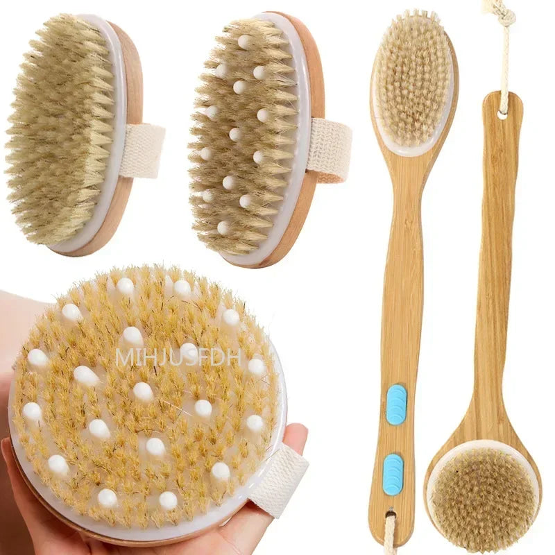 2 In 1 Dry Skin Body Massage Brush