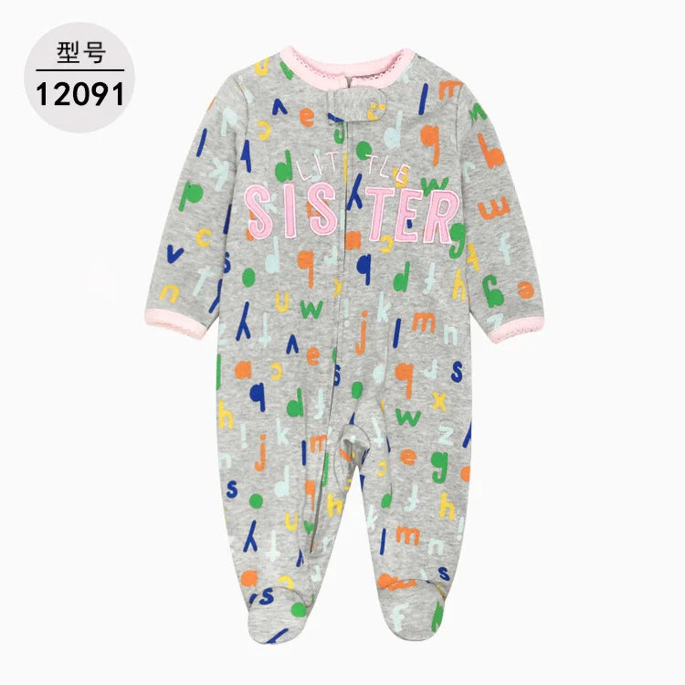 2024 Baby Clothes Zipper Cotton Cover All Newborn Boys Jumpsuit New Born Bebe Items Girls Outfit 0-12m Dinosaur Rompers Lion Fox