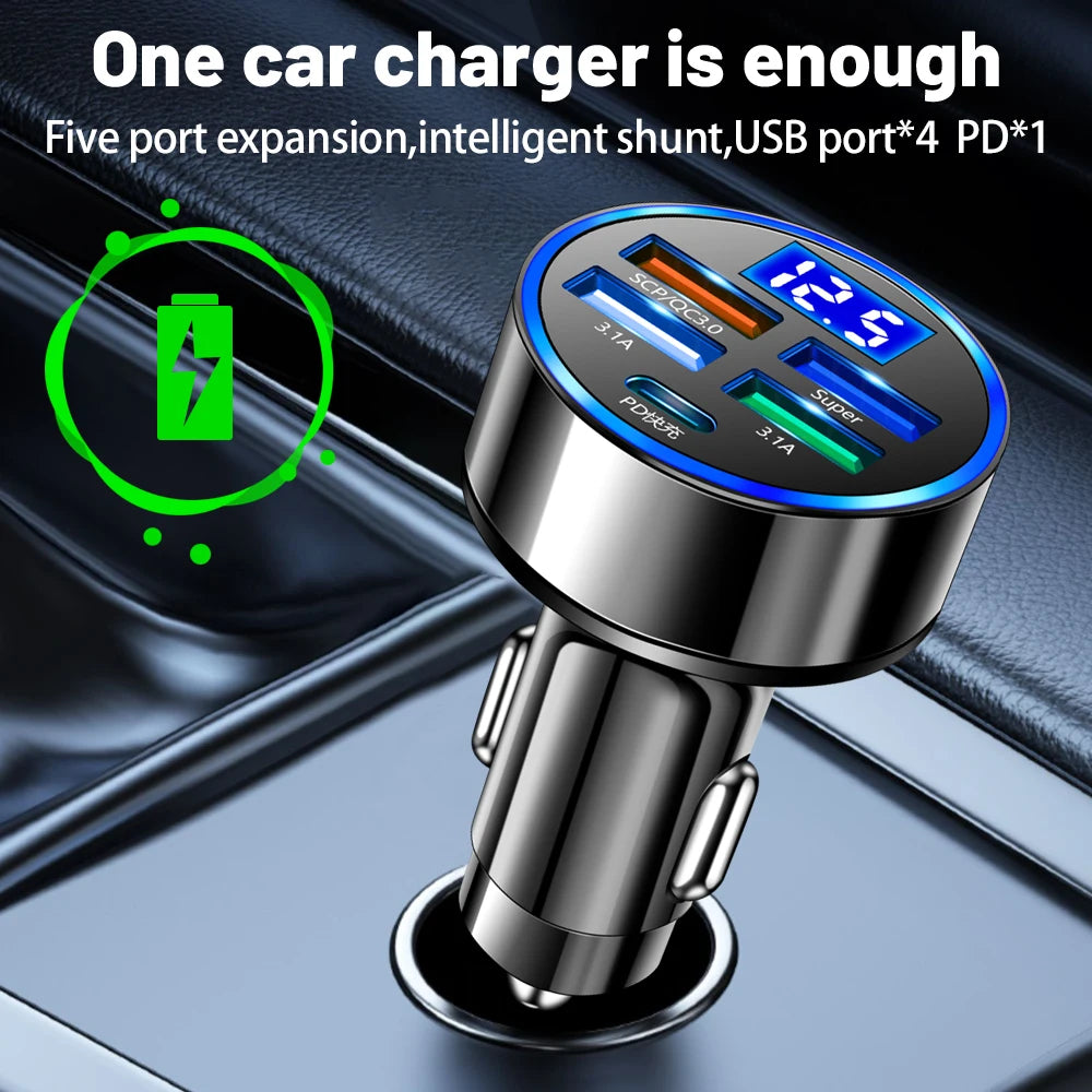 5 Ports USB Car Charger