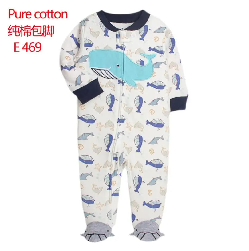 2024 Baby Clothes Zipper Cotton Cover All Newborn Boys Jumpsuit New Born Bebe Items Girls Outfit 0-12m Dinosaur Rompers Lion Fox