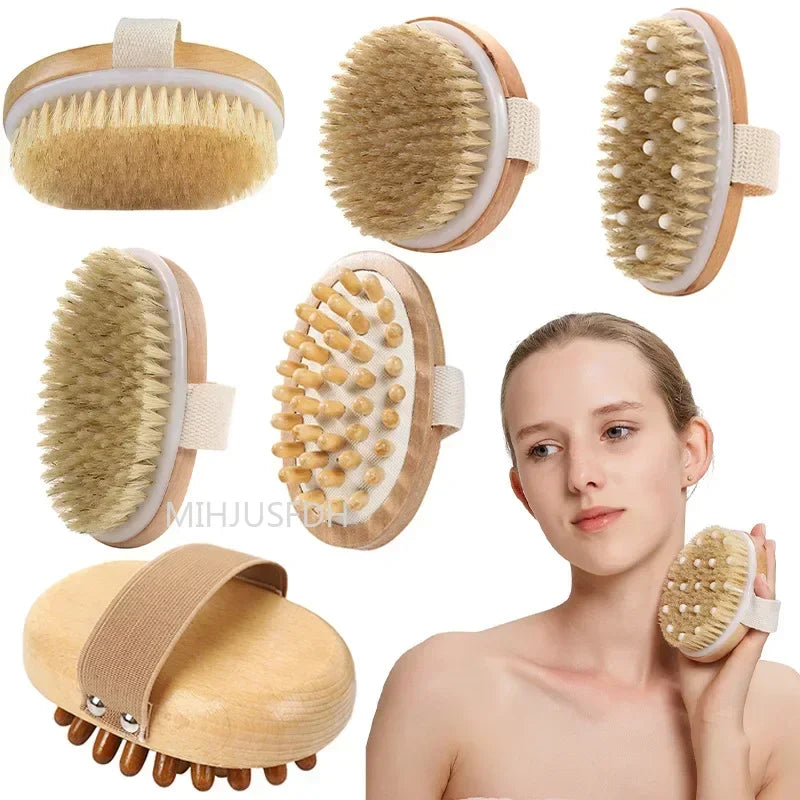 2 In 1 Dry Skin Body Massage Brush