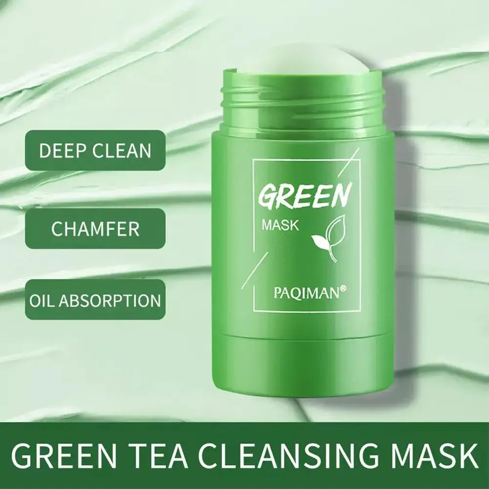 Hot Green Tea Solid Cleansing Mask Remove Blackhead ,Acne