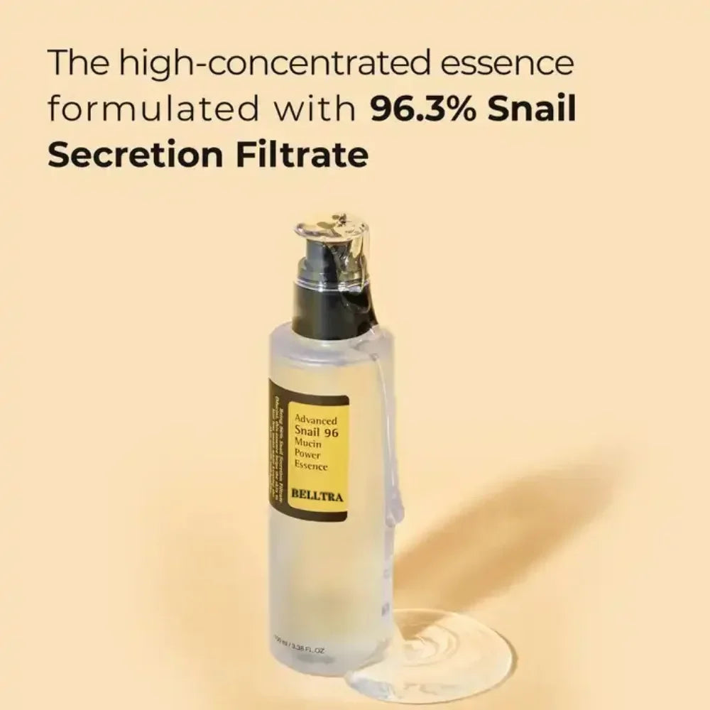 Snail mucin 96% Korean skin care facial anti-aging, fades fine lines, repairs and tightens