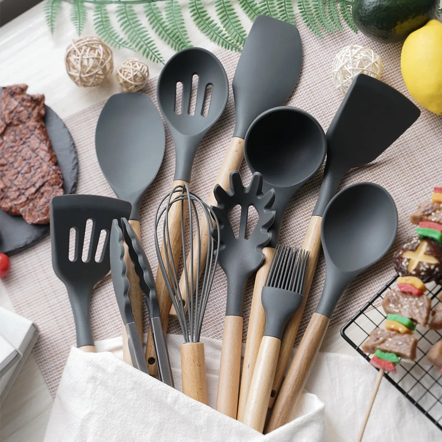 Silicone Non-Stick Kitchen Utensils