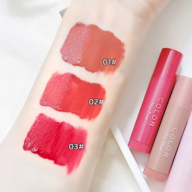 Colored moisturizing lip balm