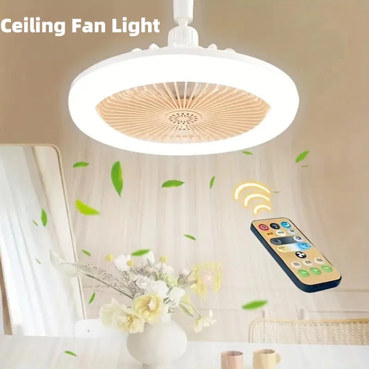Nordic Ceiling Fan Lamp Bedroom Lamp Dining Room Invisible Ceiling Lamp Fan