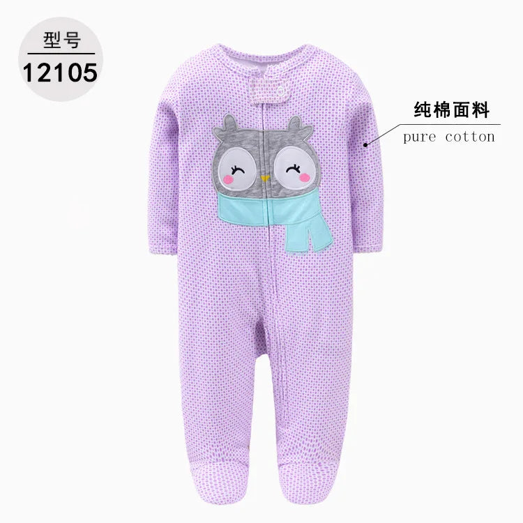 2024 Baby Clothes Zipper Cotton Cover All Newborn Boys Jumpsuit New Born Bebe Items Girls Outfit 0-12m Dinosaur Rompers Lion Fox