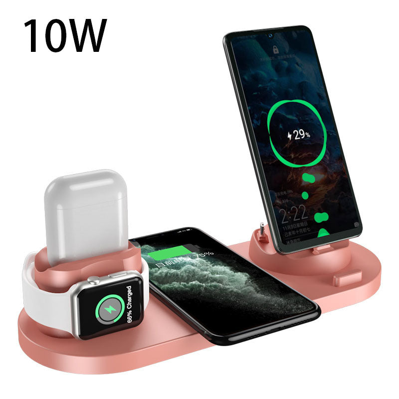 Wireless Charger For IPhone Fast Charger  6 In 1 Charging Dock Station