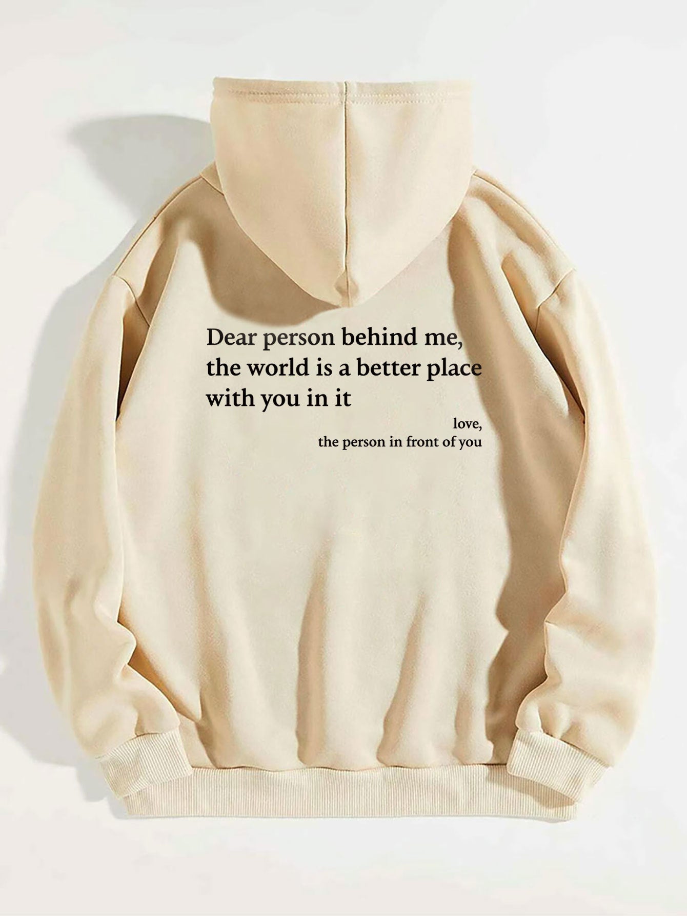 Women's Plush Letter Printed Hoodie Unisex